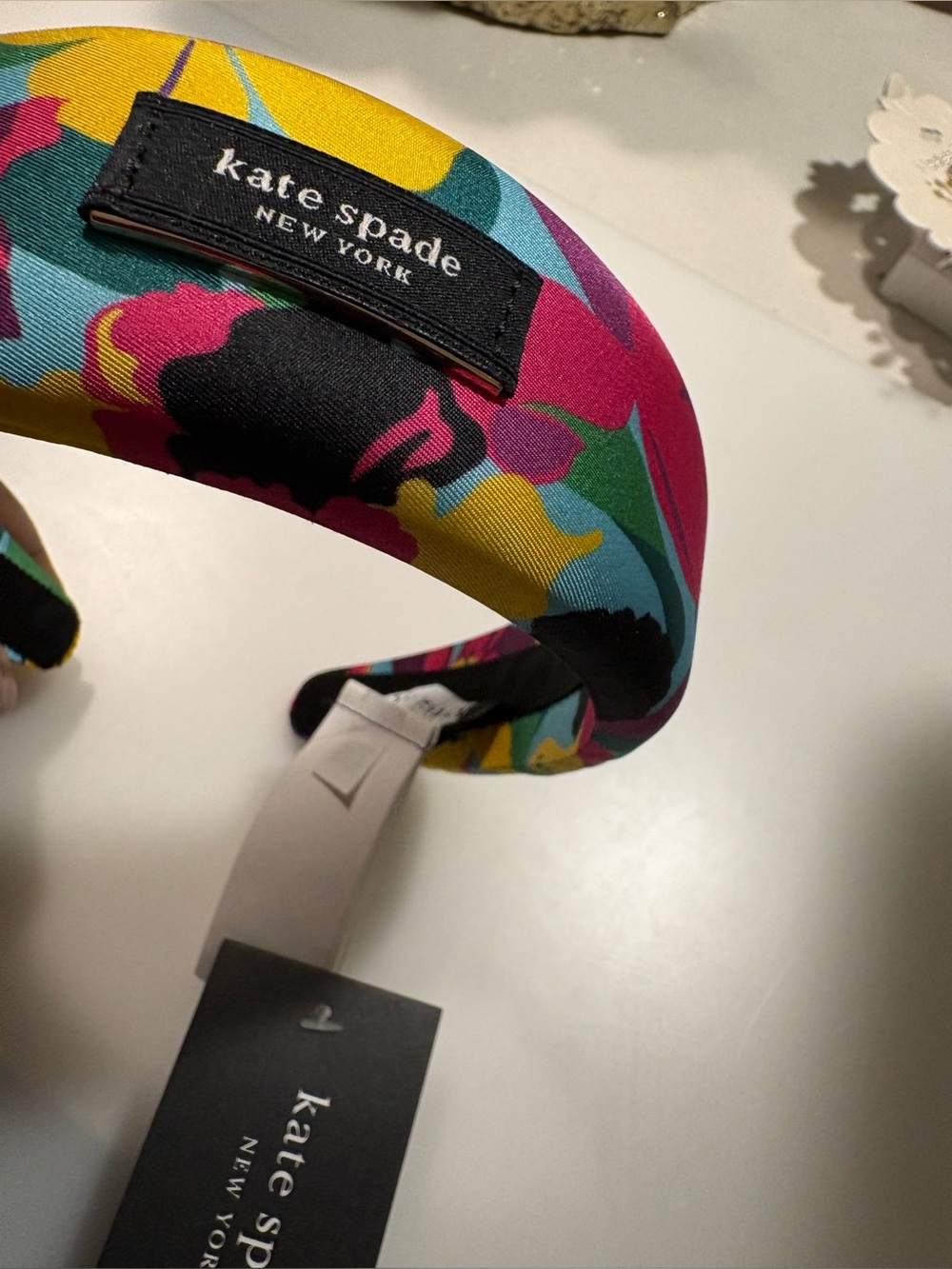 Kate spade Floral Padded Headband in Yellow, Pink, Green, Teal, Black